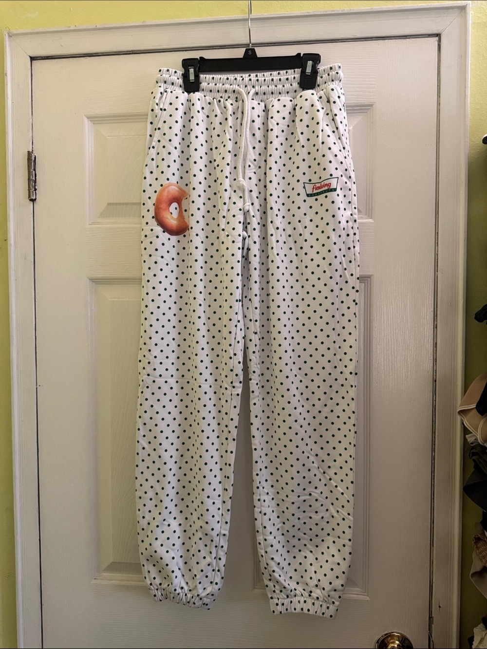 NWT Unisex Krispy Kreme inspired Terry Tech Jogger Pants size SMALL (28-30)